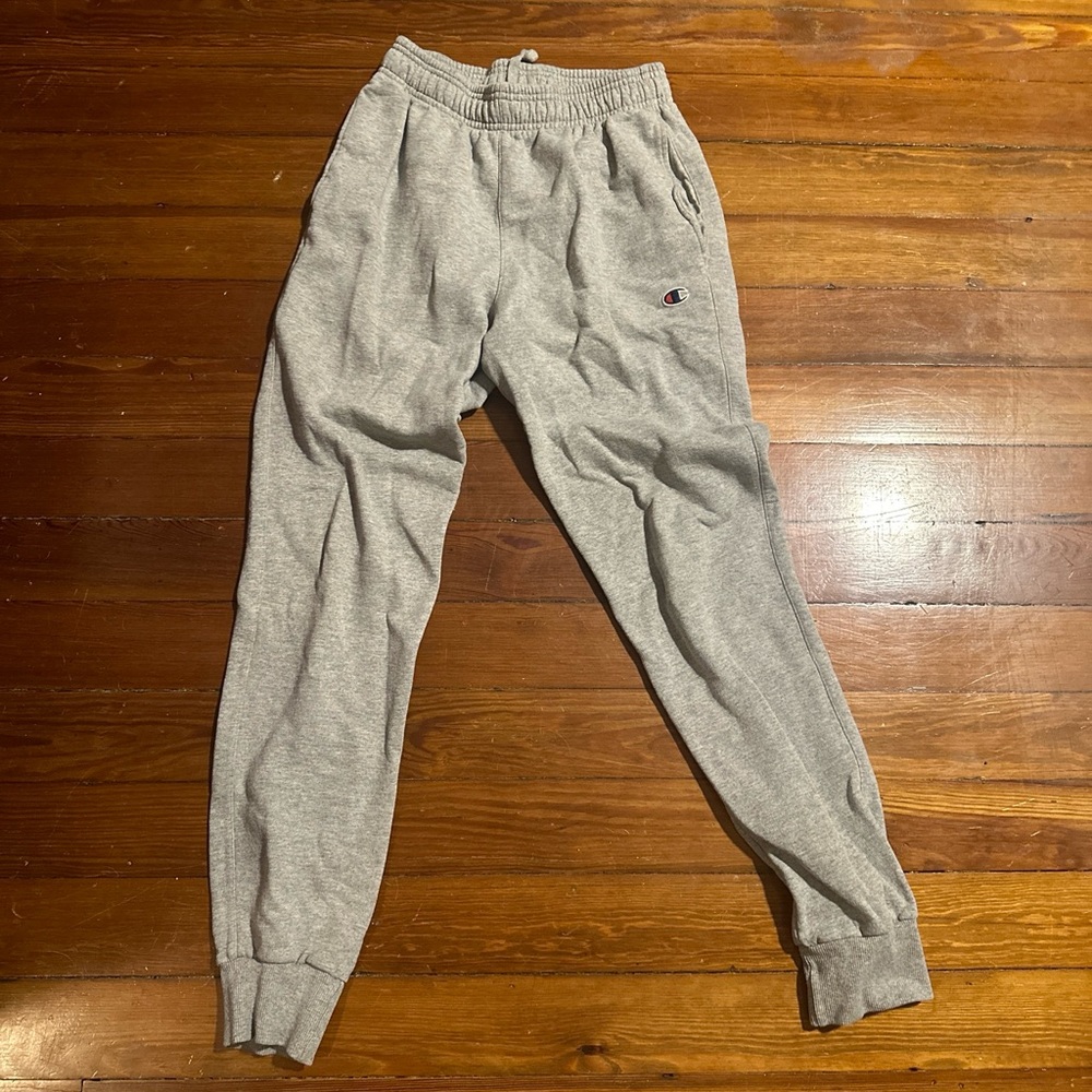 Champion Cotton Sweatpants - Gray Size Small